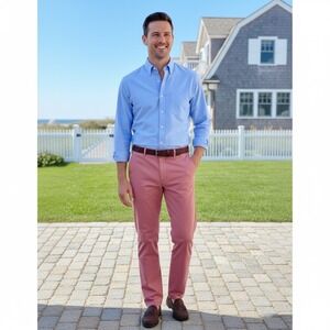 NEW Vineyard Vines Club Pants Men 32x30 Pink Rhubarb Chino Classic Fit Preppy‎